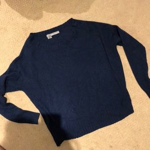 360 Cashmere Navy Crew neck cashmere sweater